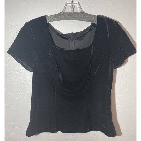 Stage Accents Black Velvet Short Sleeve - Picture 1 of 2